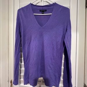 Purple cashmere blend BR sweater